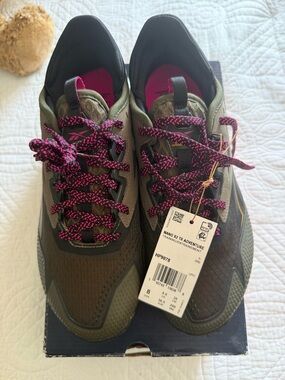 Reebok Women's Olive Training Shoes with Pink Accents